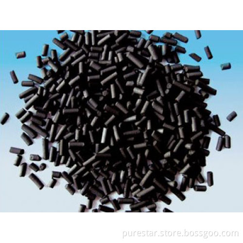 Coal-based activated carbon column prepared by physical proc